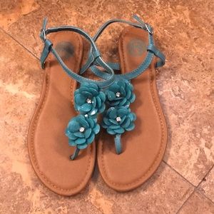 Women’s Turquoise Flower Sandals